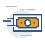 Moving money icon