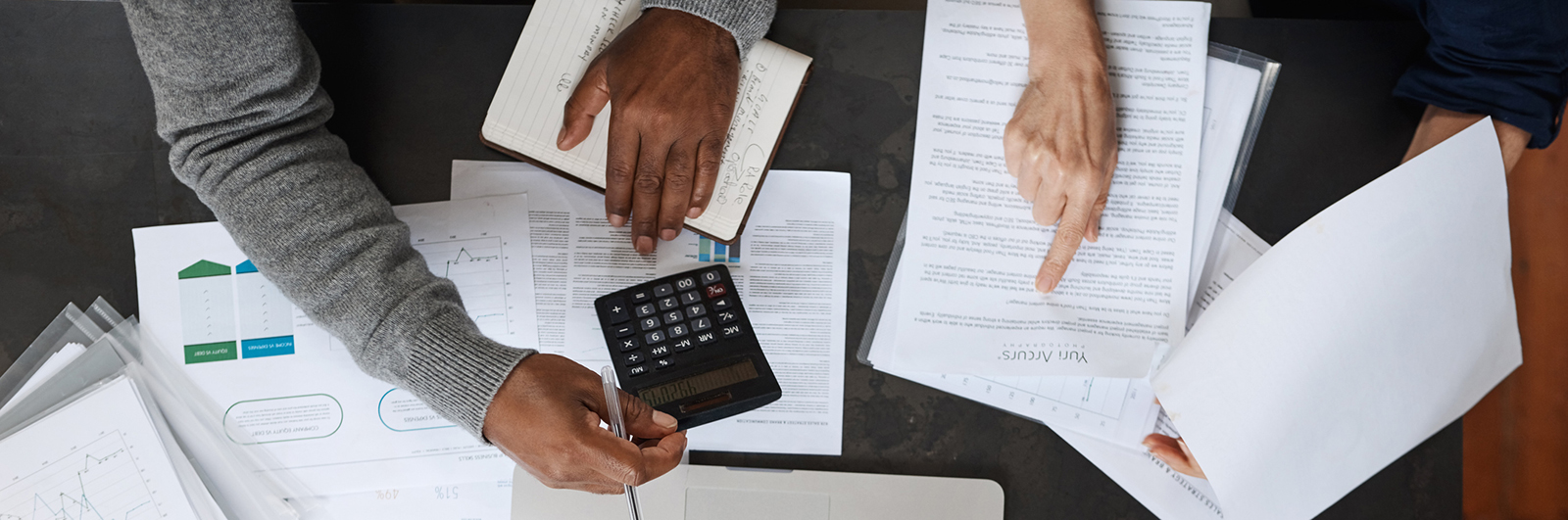 Cropped high angle shot of a senior couple working on their finances at home.