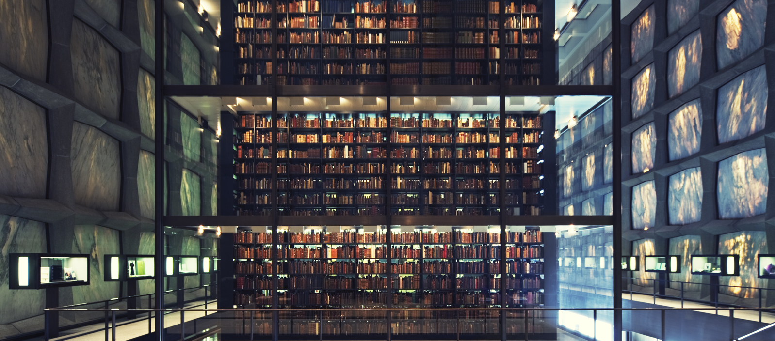 Inside of a modern library